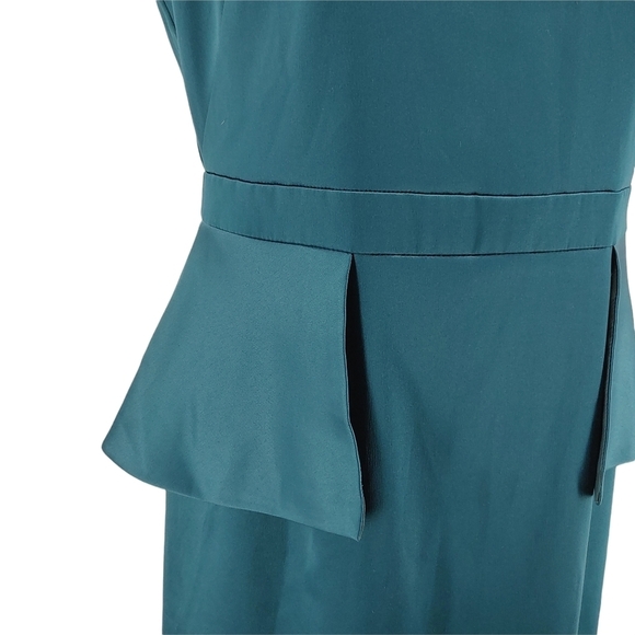 J. Taylor Women's Size 12 Jade Green Peplum Dress - Picture 6 of 9